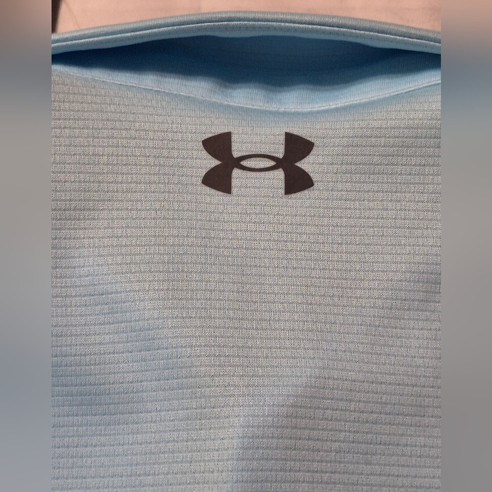 NWT Under Armour Large Men's Short Sleeve Sky Blue Polo Shirt - Picture 11 of 11